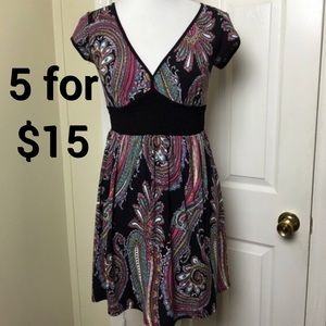 Sequin Hearts paisley dress. Size S